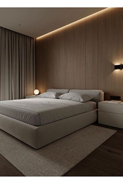 Abdo1996 Haneen Luxurious Beige Velvet Bed