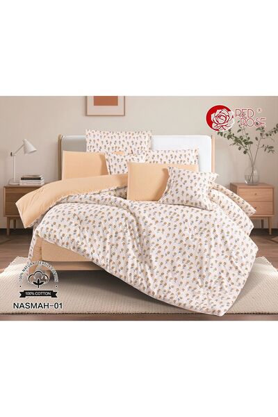 Red Rose Luna Summer Bedspread, 100x100 Cotton