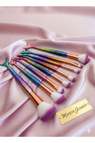 MAISON GLOWEN 10'lu Balık Fırça Seti Gökkuşağı