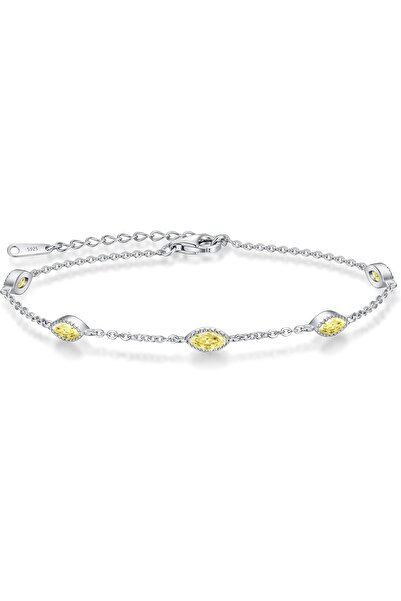 CDE Birthstone Link Evil Eye Bracelet for Women 925 Sterling Silver Charm