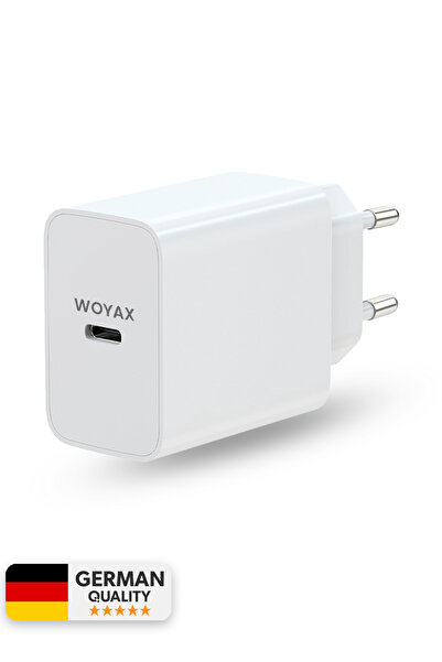 woyax iPhone 17 17 Pro 17 Pro Max 17 Air Hızlı Şarj Aleti Başlığı Adaptörü 45W Beyaz Type C