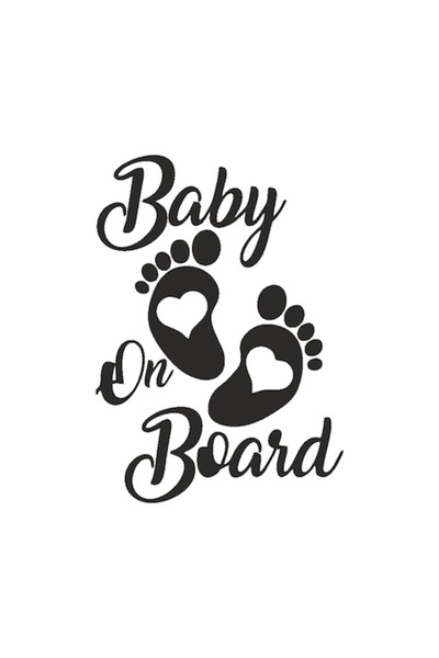 Oracal Decorative sticker - Car/Tuning - "Baby on board" with heart - Black -...