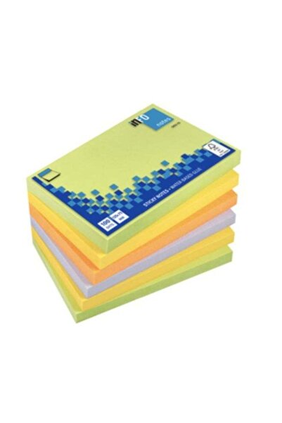 INFO NOTES ملاحظات لاصقة من إنفونوتس - 75 × 125 مم، أصفر، 100 ورقة، عبوة من 6 قطع (لون الربيع) صنع في ألمانيا