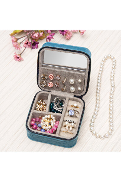 Ahşap Fikir Mini Jewelry Organizer Box Jewellery Accessories Case Ring Earrin...