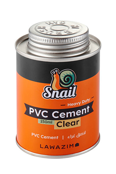 Lawazim Snail PVC Cement 250ml Clear Fast Drying Pipe Adhesive with Brush