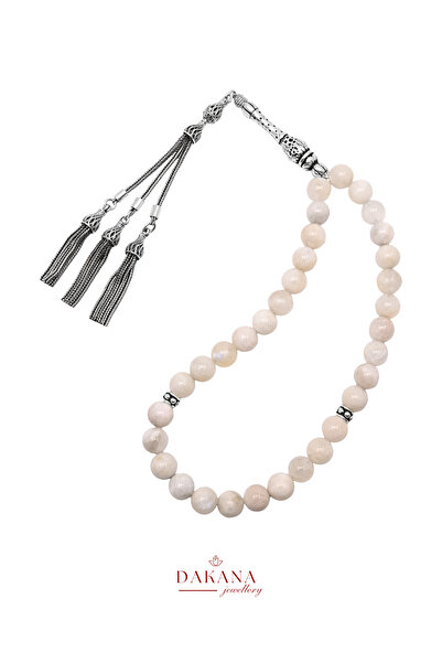 DAKANA JEWELLERY Sertifikalı Ay Taşı İkizler Burcu 925 Ayar Gümüş Doğal Taş T...