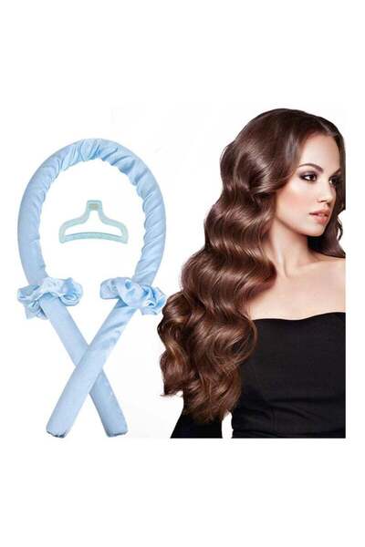 BLOOMING TIME Silk Heatless Curls Headband Curling Rod Ribbon No Heat Hair Ro...