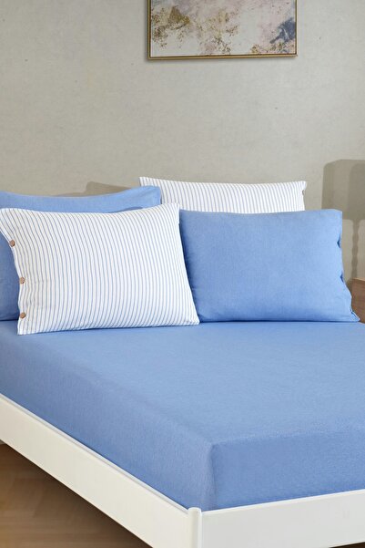 Cottonest طقم ملاءات سرير مطاطية فردية مقاس 100×200 سم – غطاء وسادة واحد – تصميم ناعم وأنيق