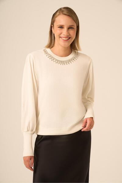 FTZ WOMEN سترة نسائية بتفاصيل حجرية إكرو 25050