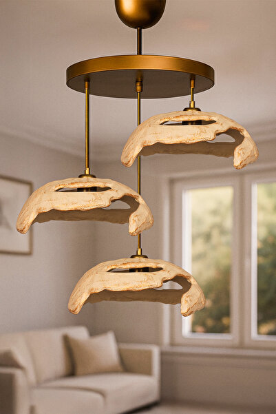 Hmydesign Cavora Handmade 3'lü Karbon Beton Avize