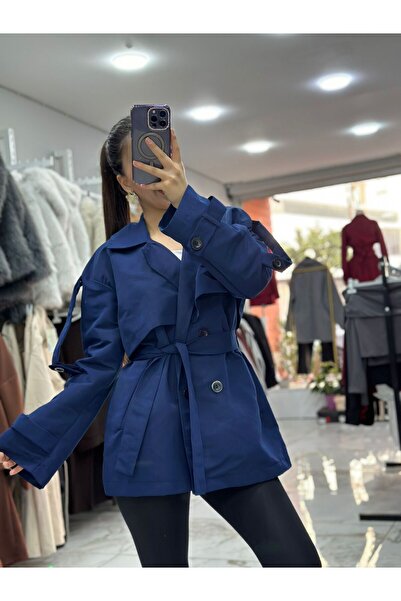 ROOM BUTİK TRENÇKOT KUŞAKLI DÜĞMELİ TRENÇKOT