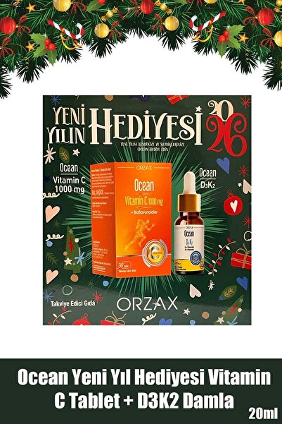 Orzax Ocean New Year Gift Vitamin C Tablet + D3K2 Drops 20 ml