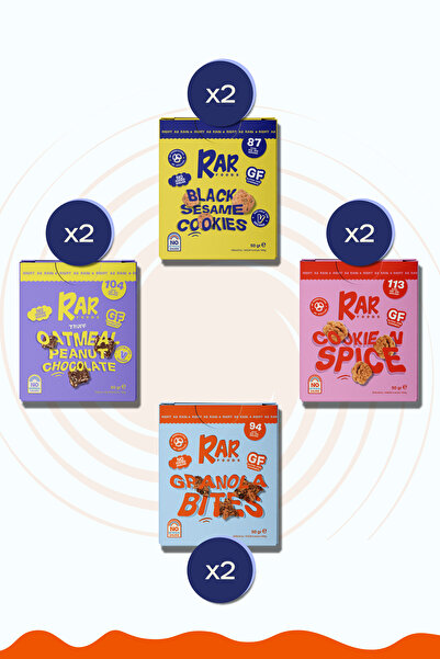 RAR FOODS Cookie Mix 50 gr X 8 Adet