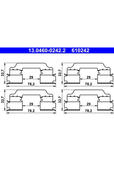 Ate Set Accesorii Placute Frana Renault Kangoo / Grand Kangoo 2/Kangoo Be Bop...