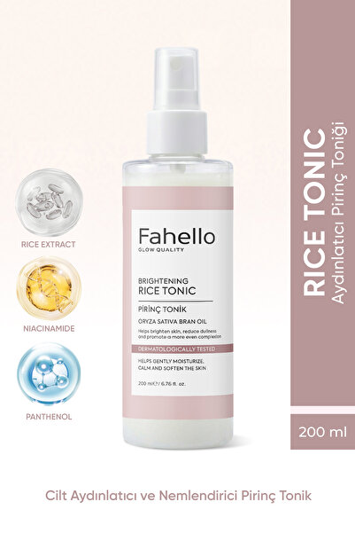 FAHELLO Pirinç Özlü Aydınlatıcı,Beyazlatıcı,Canlandırıcı Leke Karşıtı Cilt Ye...