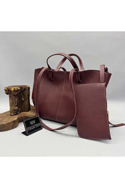 bahwar حقيبة كتف ويد يومية بتفاصيل خياطة – مع محفظة هدية