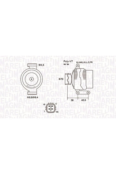 MAGNETI MARELLI Generator / Alternator Honda Cr-5 2/Fr-5