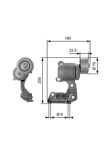 GATES Intinzator Curea, Curea Distributie Toyota Avalon Limuzina (_x3_) 2005-2012 Benzina