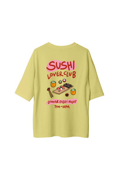 CANDLEMASTORE Sushi Lover Club - Oversized T-Shirt