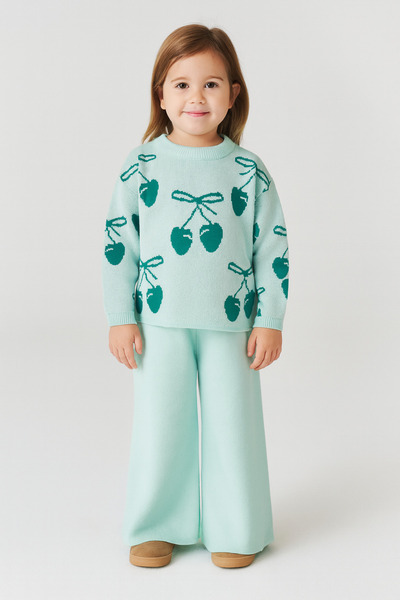ADA YILDIZ KİDS Дівчачий трикотажний комплект, нижня частина, верхня частина ...