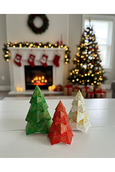 magicshape.co 3-Τεμάχια πολύχρωμο τρισδιάστατο στολίδι για χριστουγεννιάτικο ...