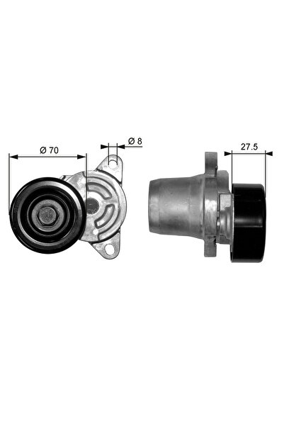 GATES Intinzator Curea, Curea Distributie Hyundai Santa Fé Ii Autoutilitară/suv (cm) 2005-2011 Diesel