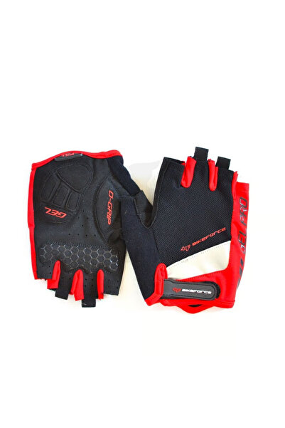 BikeForce Gloves Red/Black - Size S with lights