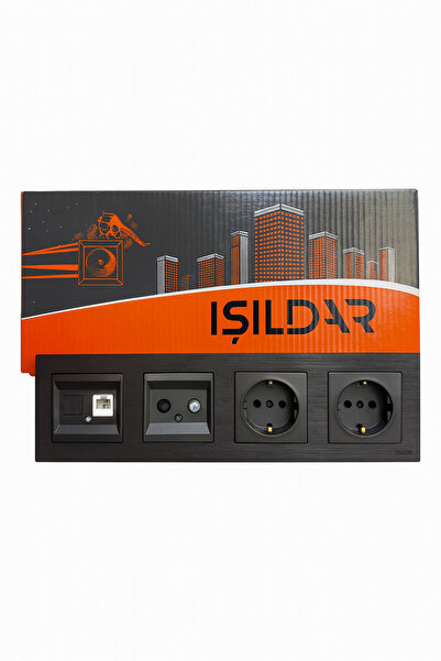 Işıldar TV ÜNİTESİ SET ANTRASİT 4lü çerçeve