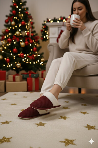 Deniz Terlik Women's Plush Warm Soft Indoor Slippers |   Slippers |