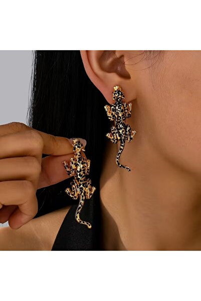 byozanyılmaz LEOPAR TASARIM MİNELİ EL YAPIMI KÜPE