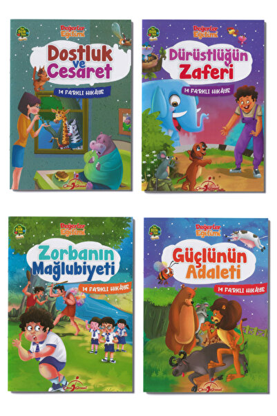 Çocuk Gezegeni 4+ Yaş Değerler Eğitimi Seti 8 Adet Dergi Boy Kitap