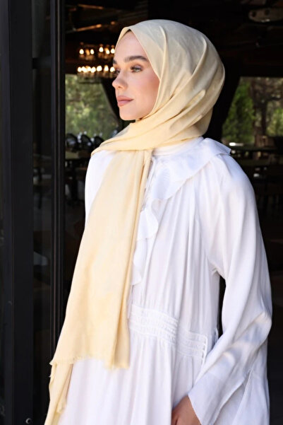 VALORSCARF Butter Yellow Monogram Pattern Shawl