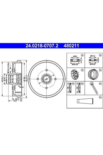 Ate Tambur Frana Audi 50/80 B1 Limuzina/80 B2 Limuzina Vw Derby/Golf 1/Jetta 1