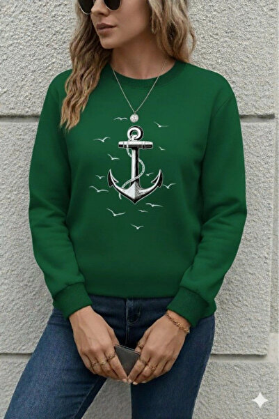 GENCULUS    Women's Long Sleeve Crew Neck Print Viscose Two Thread Blouse