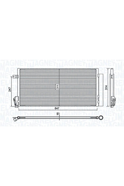 MAGNETI MARELLI Condensator Climatizare Fiat Doblo Cargo/Doblo Bus/Doblo Plat...