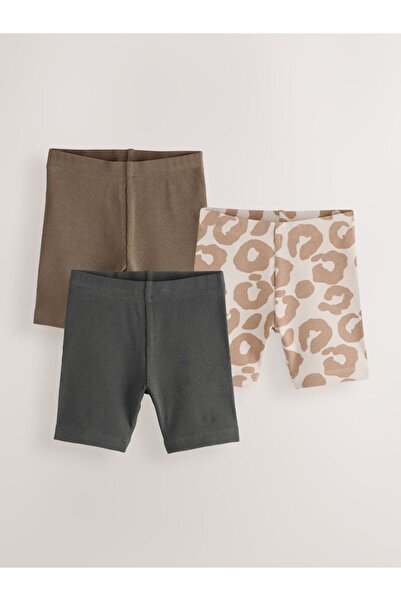Next Baby Σετ κολάν 3 τεμαχίων από βαμβακερό καφέ λεοπάρ