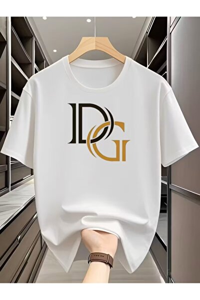 4desire.ro Men's T-shirt DG EMBLEM Ink, Classic Regular Fit, 100% Cotton, Vegan Approved