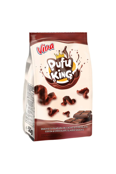 VİVA Pufu King - Snacks with cocoa and chocolate glaze 85g