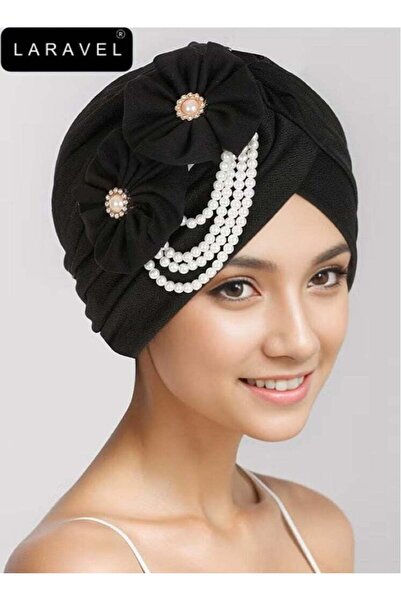 Laravel Women's Flower Pearl Elegant Muslim Hijab Undercap Elastic Turban Hat...