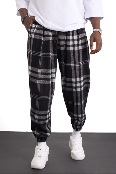 Superbluemexico Unisex Original Design Patterned Casual Jacquard Trousers