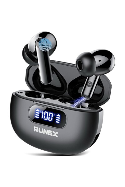 Runex Casti Wireless Audio fara Fir, Model Urban CX20, Afisaj LED, Control Ta...