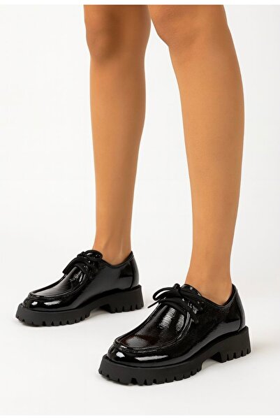 BARIŞ AKBULUT Siyah Rugan Hakiki Deri Ayakkabı