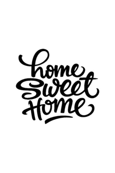 Orafol Decorative wall/window sticker, home sweet home, 30x27cm, negru
