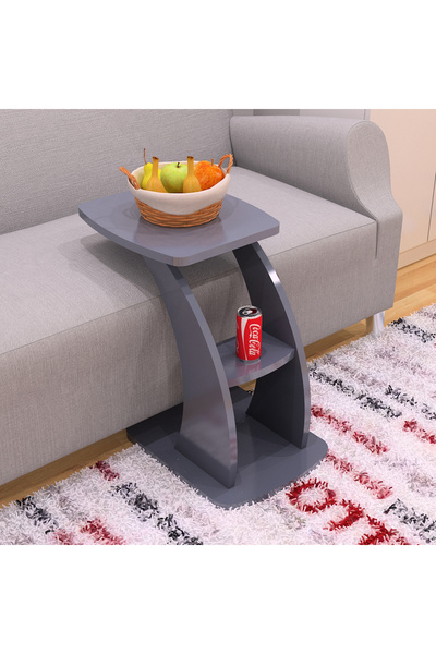 AtelierAnka Tekerlekli Koltuk Yanı Servis Sehpası – Beyaz | C Koltuk Sehpası,...