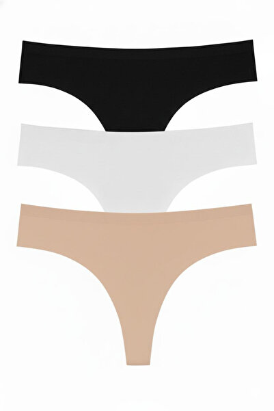 MILANOFOX Non-Marking Laser Cut 3-Piece Thong Panties Set