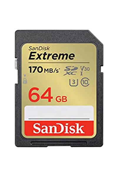 SanDisk 64 GB Extreme SDXC UHS-I Card - up to 170MB/s, 4K UHD