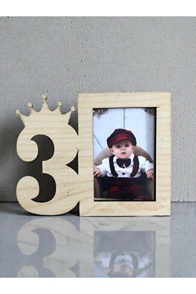 FOTO SHOP 3 Yaş Doğum Günü Fotoğraf Çerçeveli Magnet 10'lu
