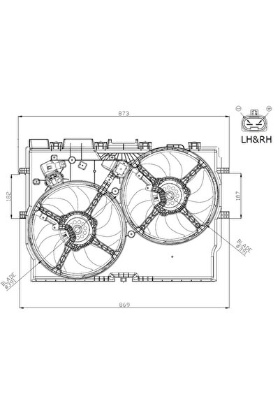 NRF Ventilator Radiator Citroen Jumper 2 Bus/Jumper 2 Caroserie/Jumper 2 Plat...