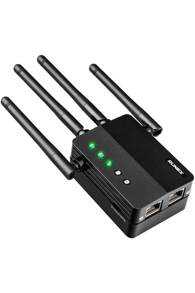 Runex Amplificator Semnal Wireless, Extender Wi-Fi, 2.4GHz si 5Ghz, 200m, WAN si LAN