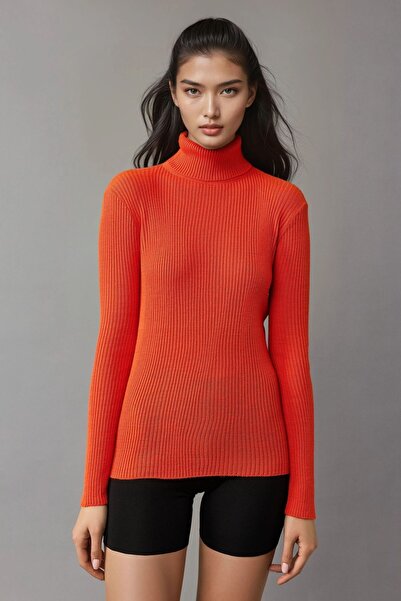 Hiccup My Fashion Fitted Textured Turtleneck Sweater